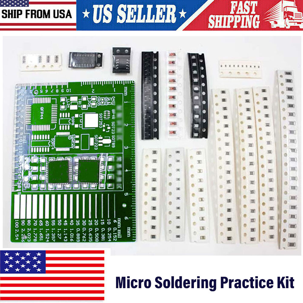 Practice Board SMD/SMT Components Soldering Electronic Project kits DIY Solderin