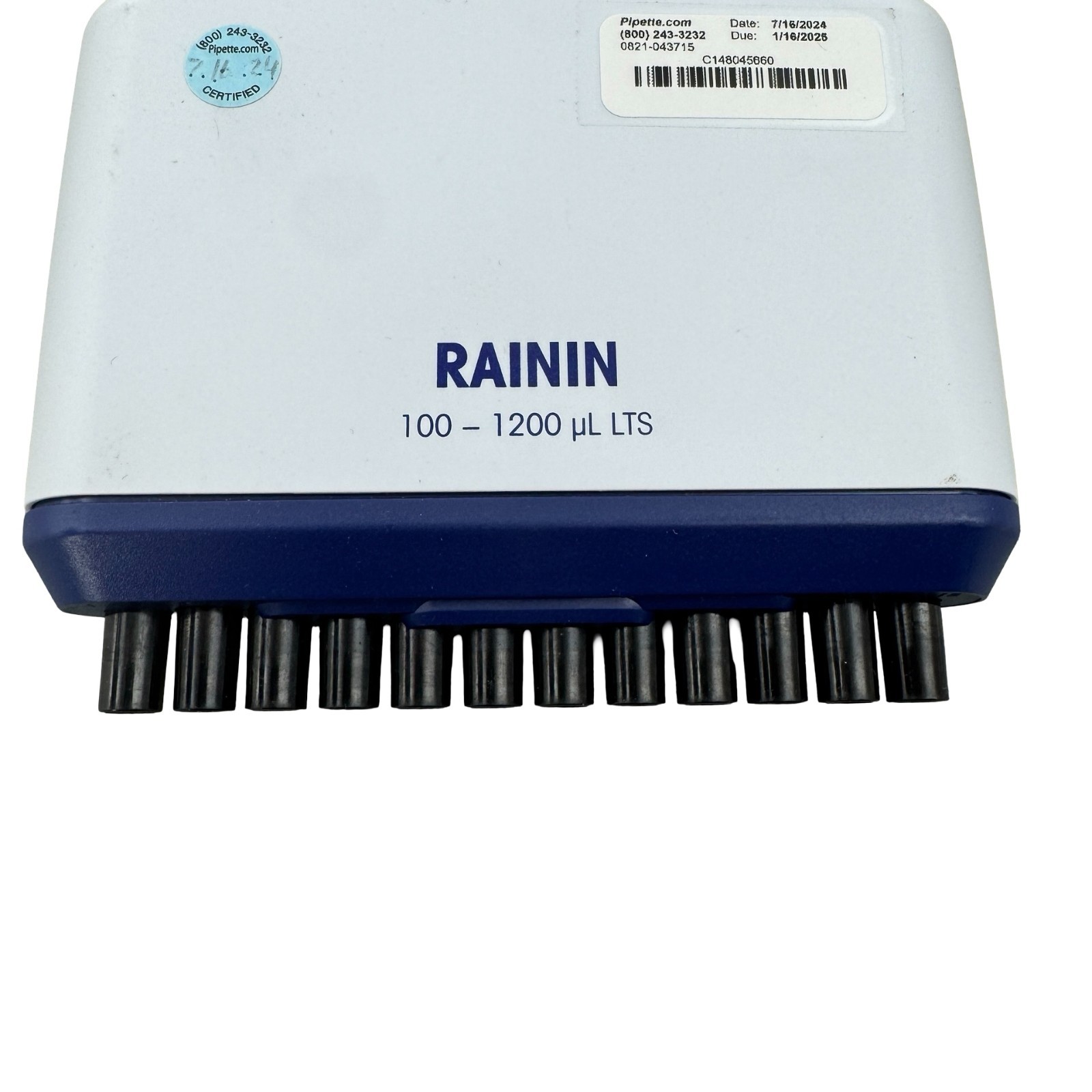 Rainin E4 XLS 12Ch 100-1200µL LTS Electronic Pipette Calibrated 07/2024 RFID