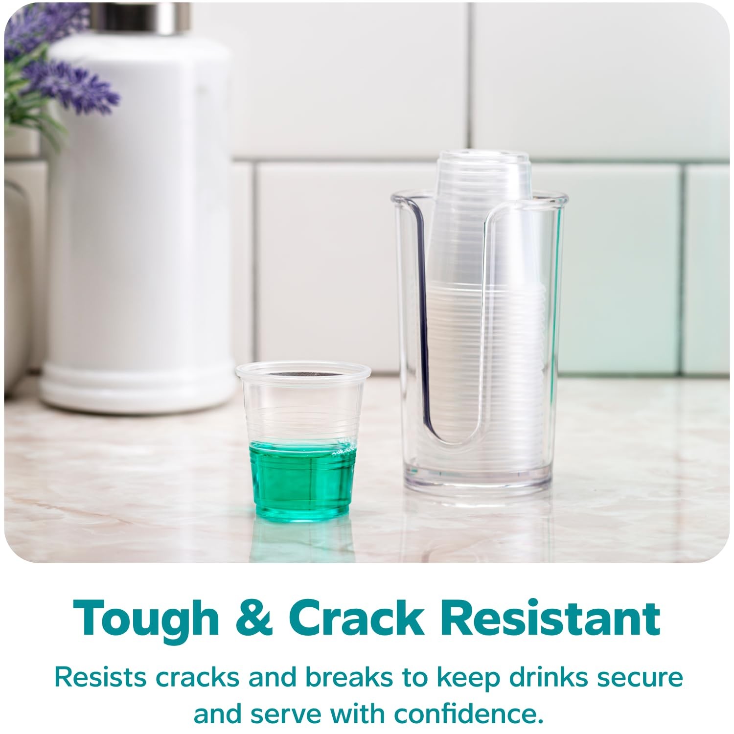 Clear Plastic Cups [3 oz – 100 Count] – Small Disposable Drinking Cups for Water
