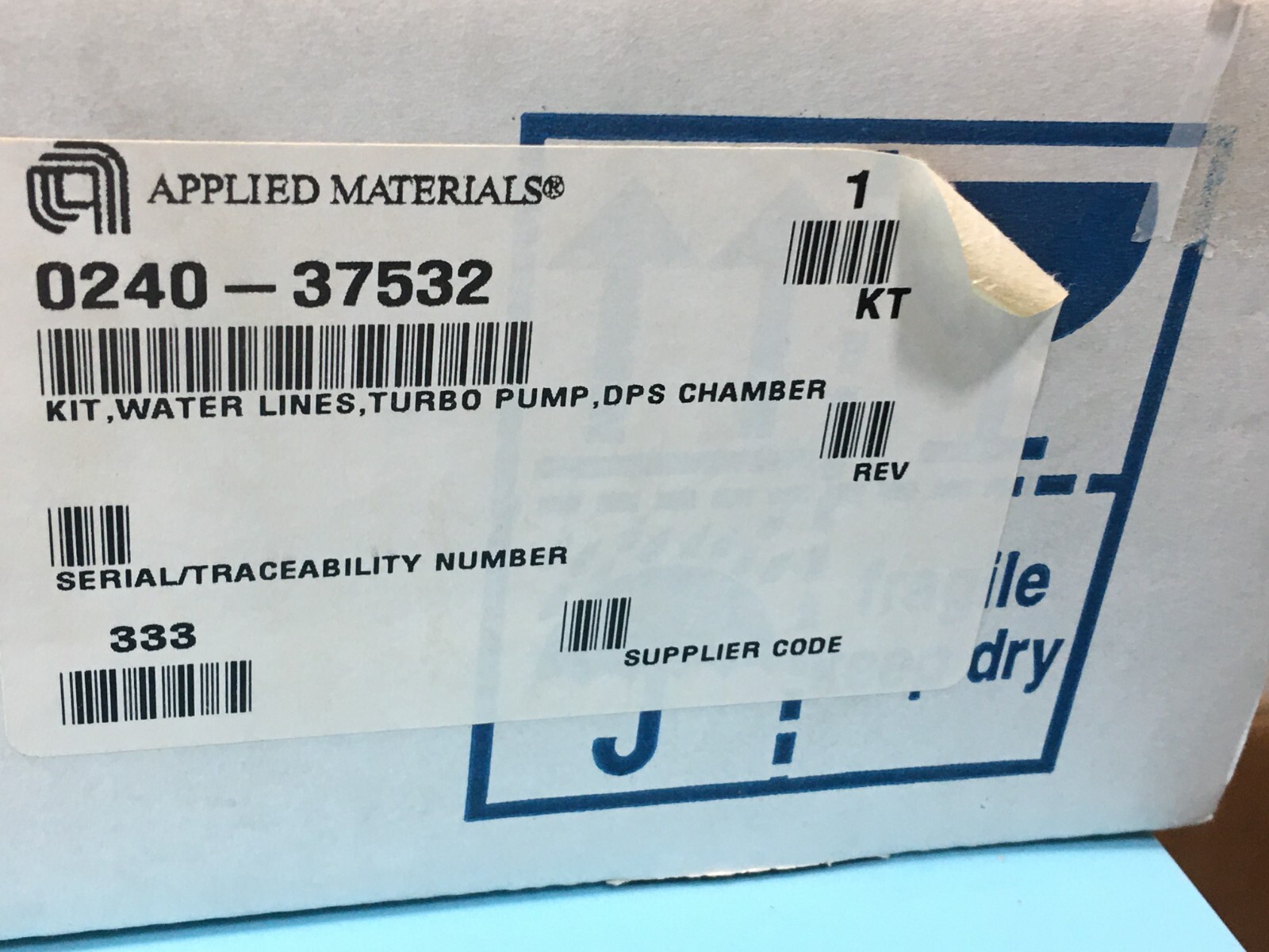 AMAT 0240-37532 Kit, Water Lines, Turbo Pump, DPS Chamber, 0250-10934, 159444