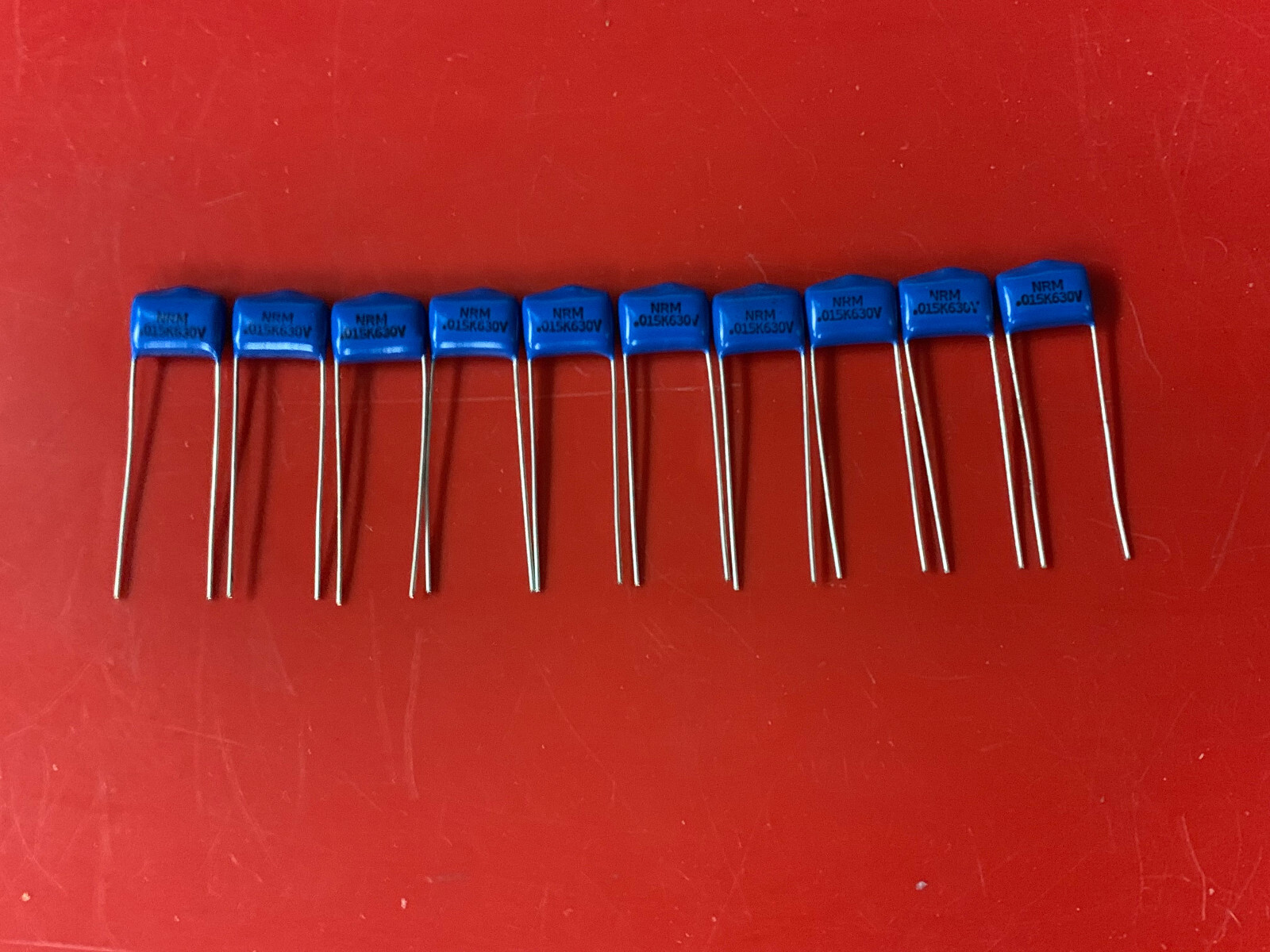 10x NRM153K630 NIC CAPACITOR 0.015UF 630V RADIAL Metallized Polyester Film 10mm
