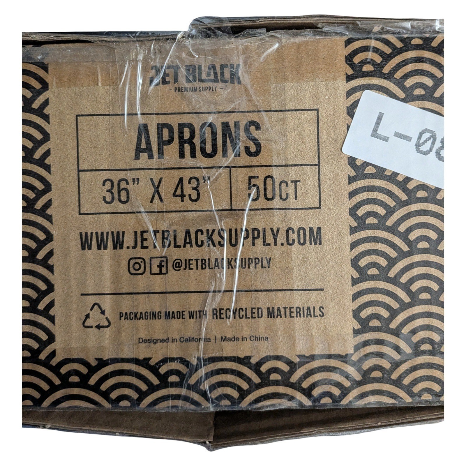 Jet Black Premium Supply Disposable Aprons 50 Count 36×43 Tattoo Salon PPE Black