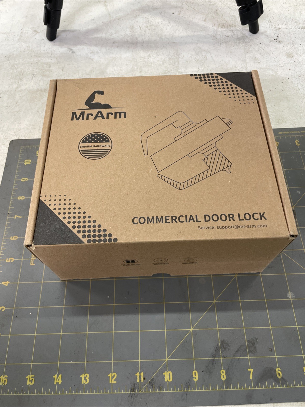 MrArm Commercial Privacy Heavy-Duty Locking Door Handle Matte Black New