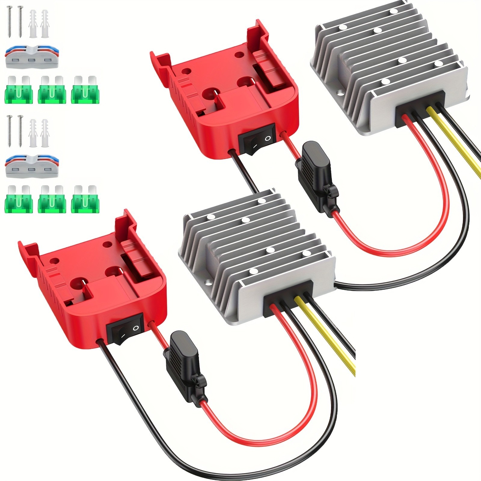18V to 12V 15A 180W Step Down Converter Compatible with Milwaukee 18V Battery