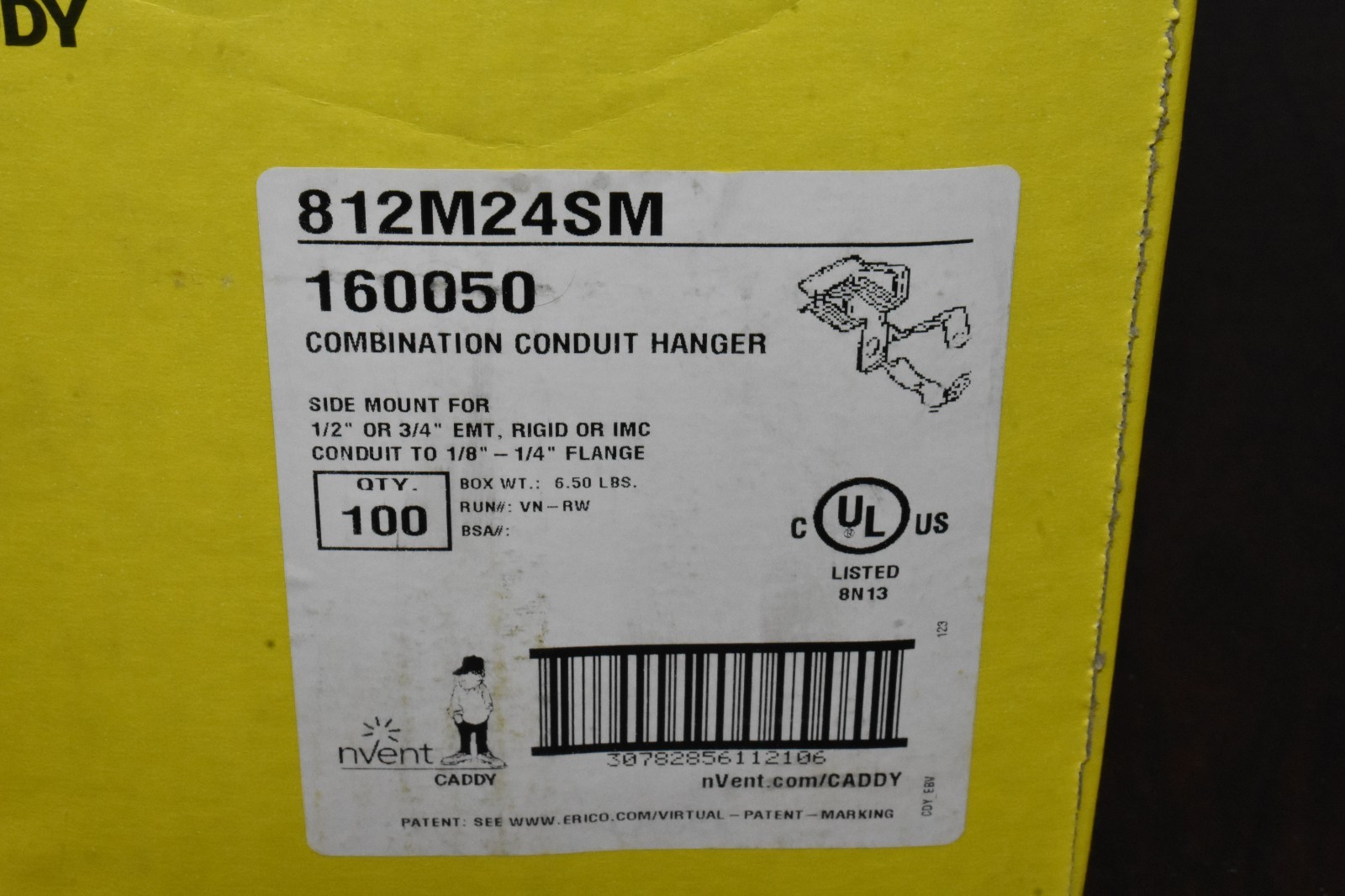 BNIB 100 Nvent Caddy 812M24SM Combination Conduit Hanger Side Mount 160050