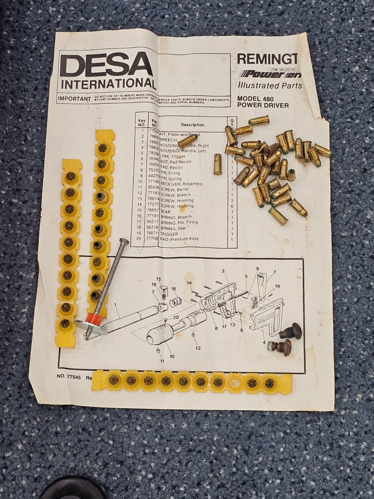 Remington 480 Power Actuated Tool Stud Driver Pre-owned w/ Case