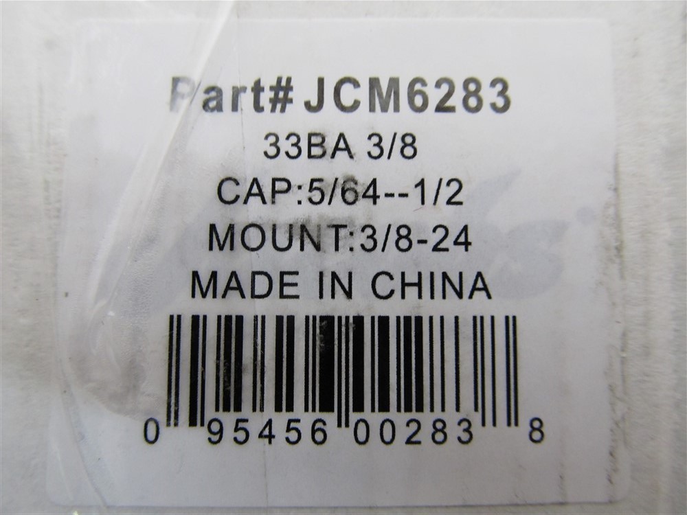 Jacobs JCM6283, 33BA, 1/2″ Medium Duty Plain Bearing Keyed Chuck