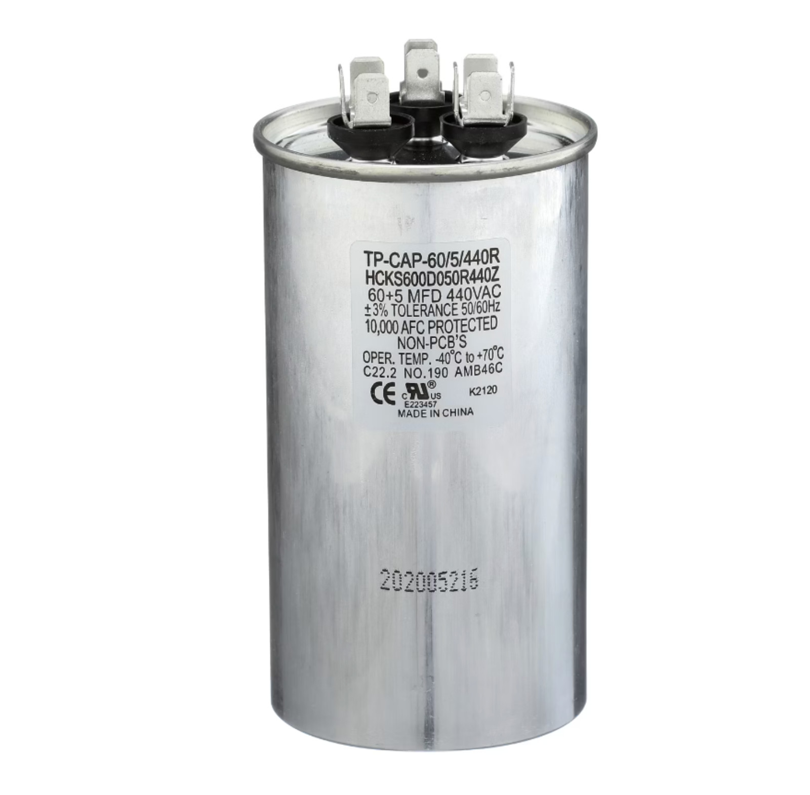 NEW Packard Trcfd605 Titan Pro Run Capacitor 60+5 Mfd 440/370 Volt Round 60/5