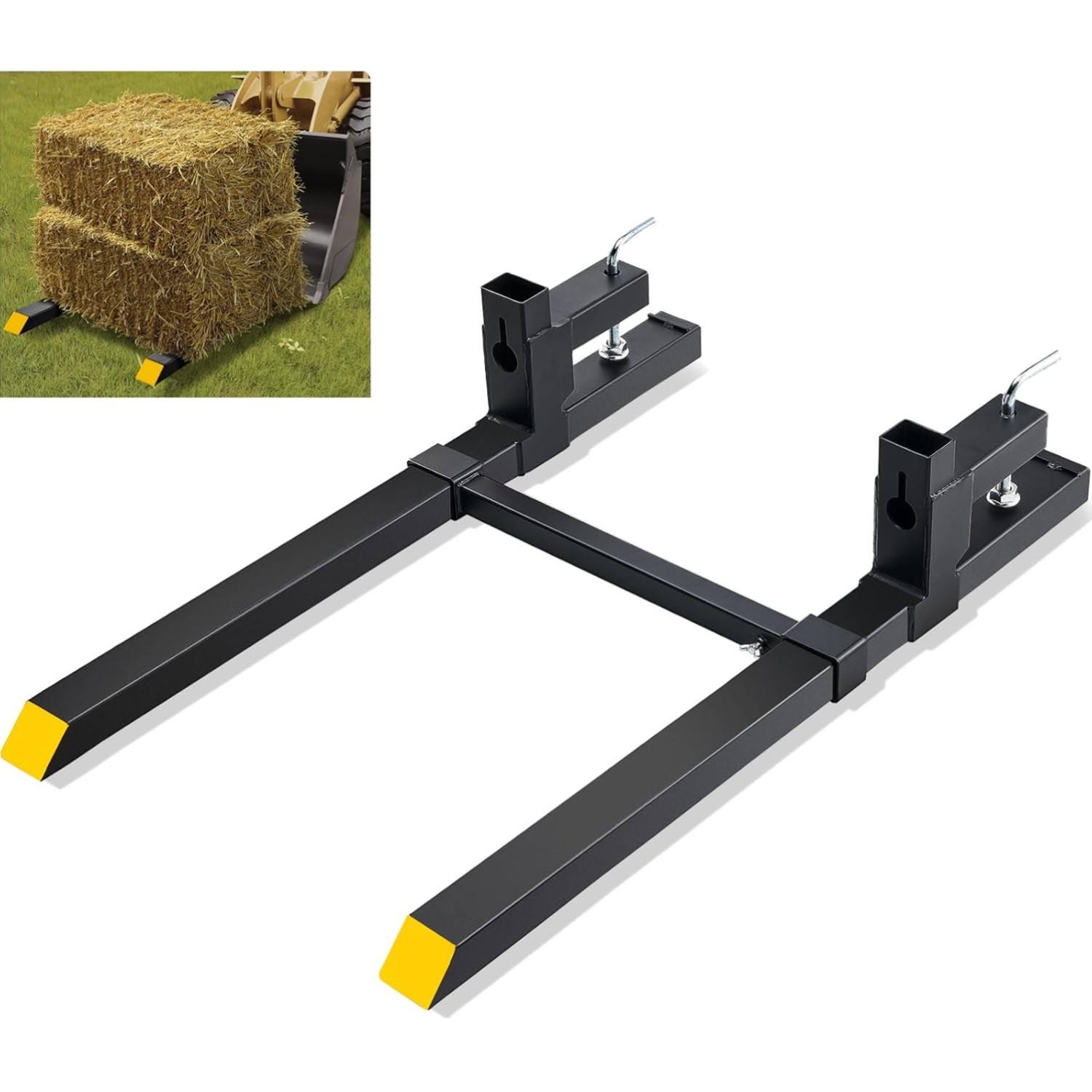 Vevor Clamp On Pallet Forks 2000 Lbs 43 Inch Tractor Bucket