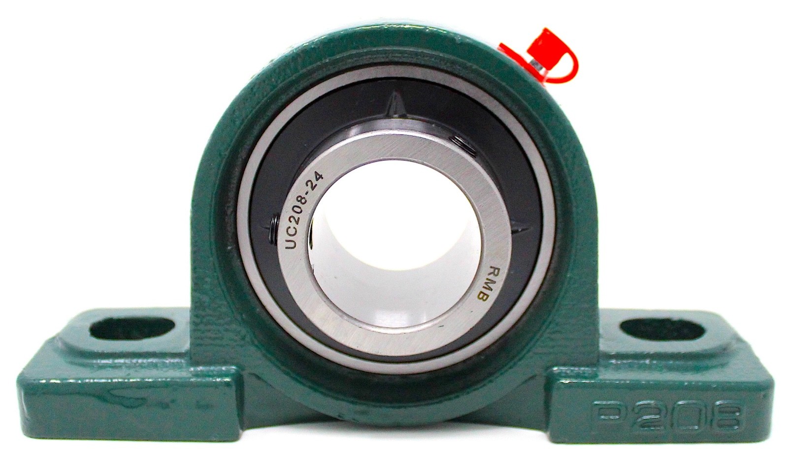 (2) UCP208-24 Solid Base Pillow Block Bearing 1-1/2 Bore Self Aligning 2 Bolt