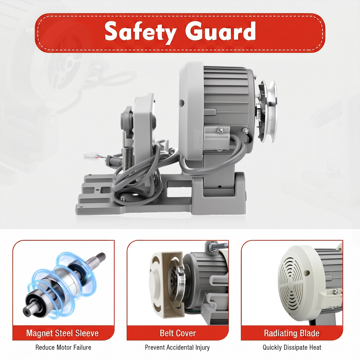 Sewing Servo Motor Brushless For Consew Brother Singer Sewing Machine 110V 750W