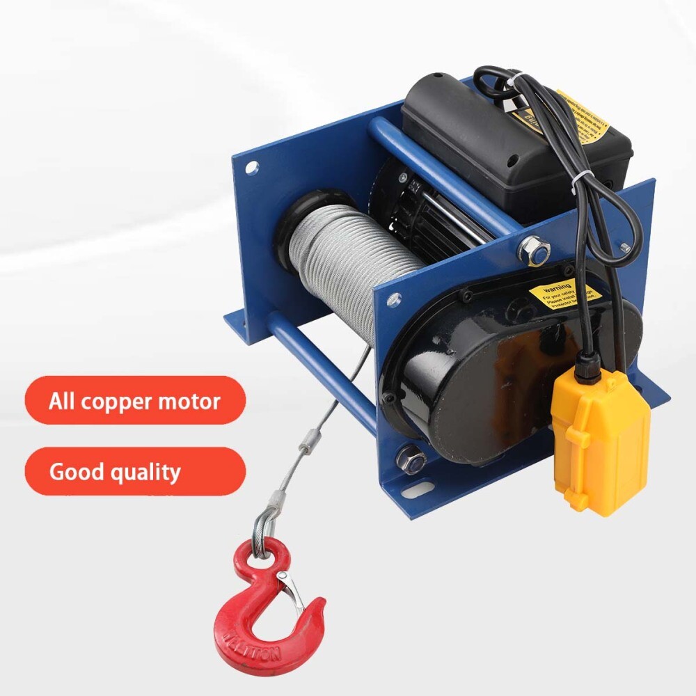Electric Winch 200kg/400kg Electric Hoist 30M Steel Wire Rope Windlass Winding