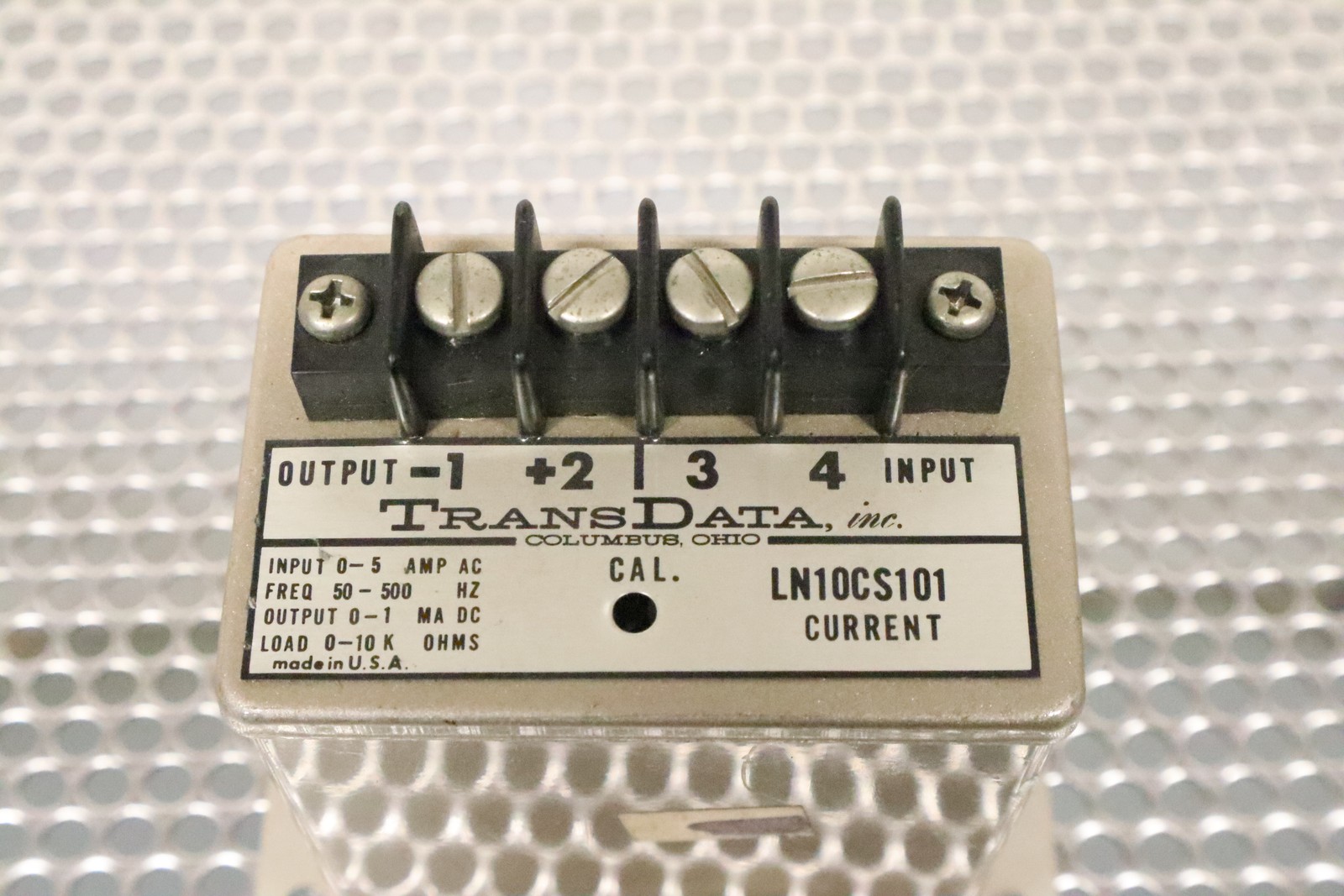 TRANSDATA LN10CS101 Current Transformer 0-5A 50-500Hz 0-1MA DC 0-10K Ohms New