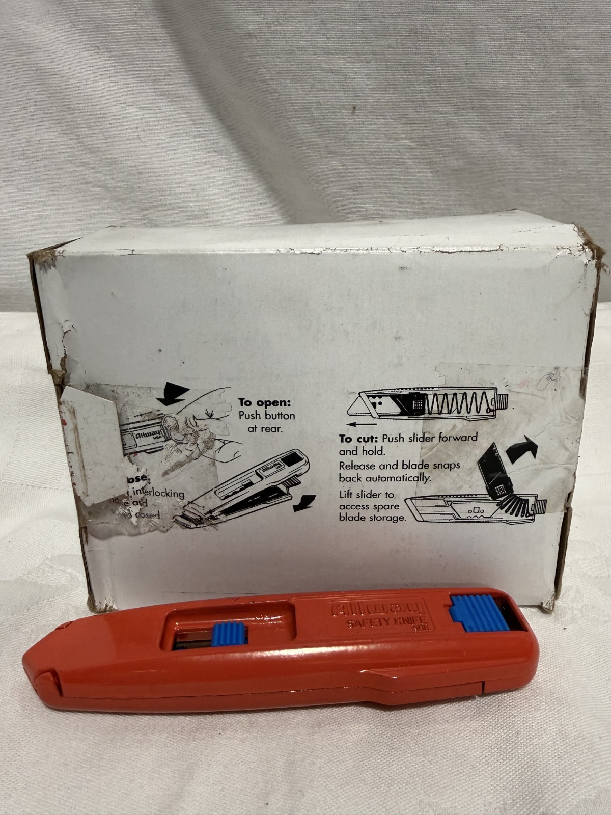 12Pk Allway Tools SRK-B6 Aluminum Self-Retracting Safety Knife w/ 6 Blades