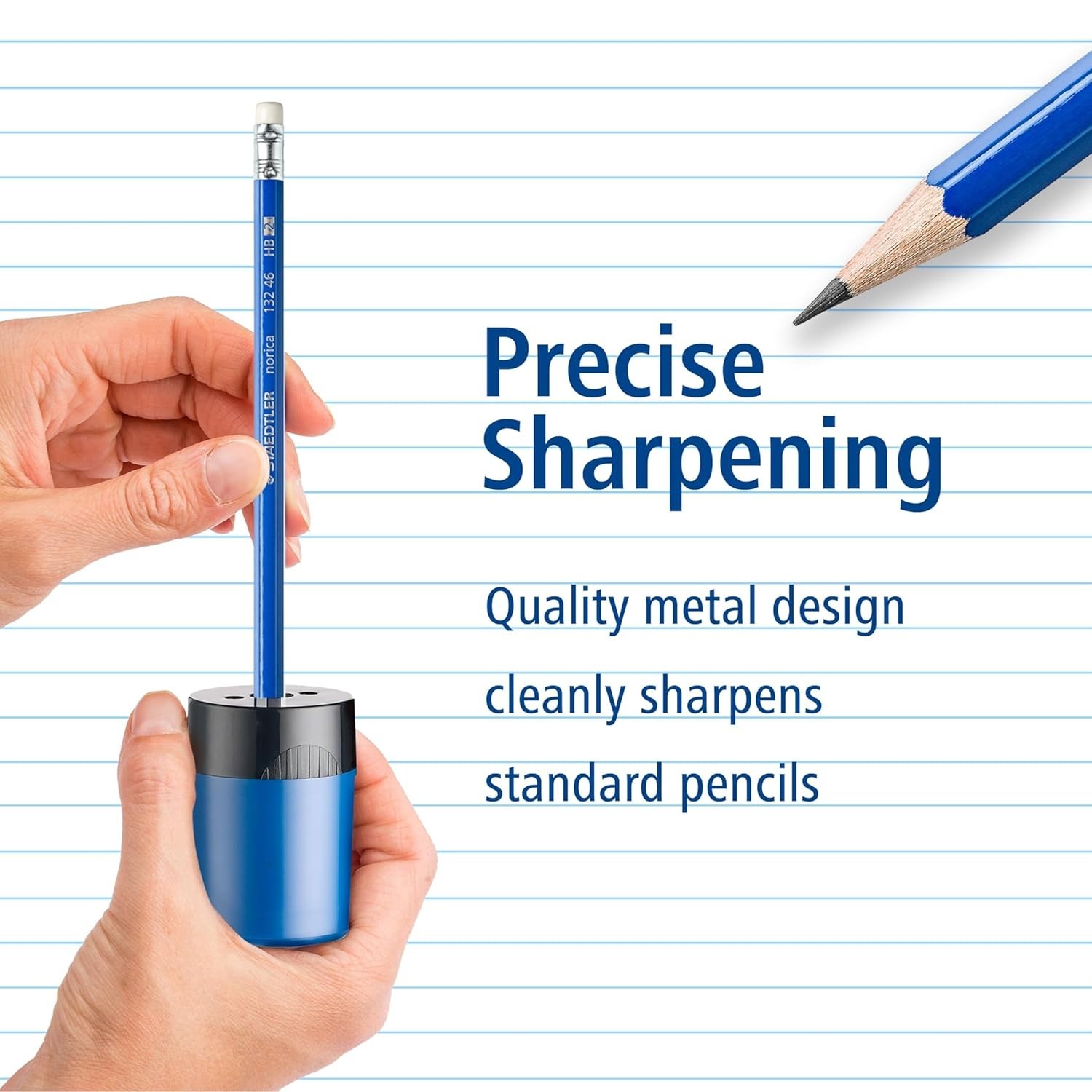 Portable Multi-Color Pencil Sharpener with Metal Blade – Spill-Free Design