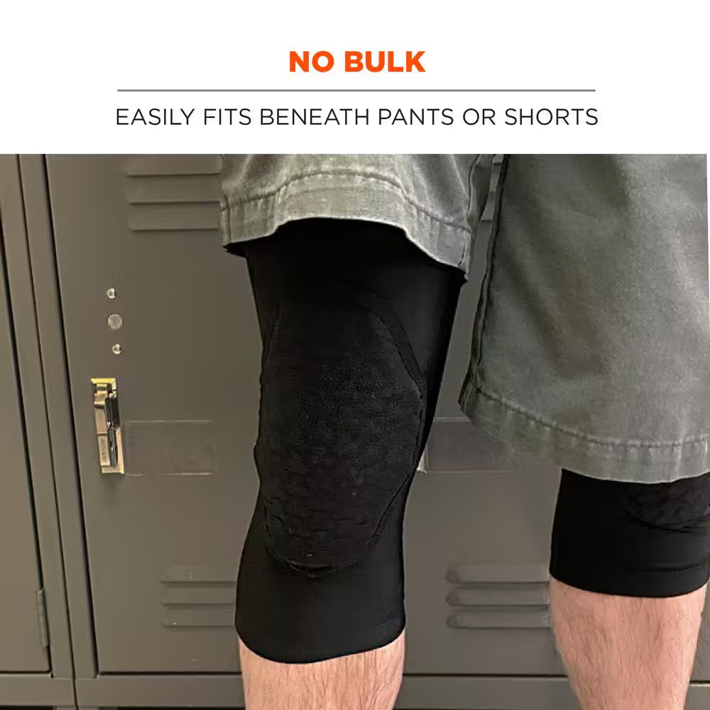 Proflex Black Padded Foam Soft Shell Knee Sleeves with Pull over Closure Light-W
