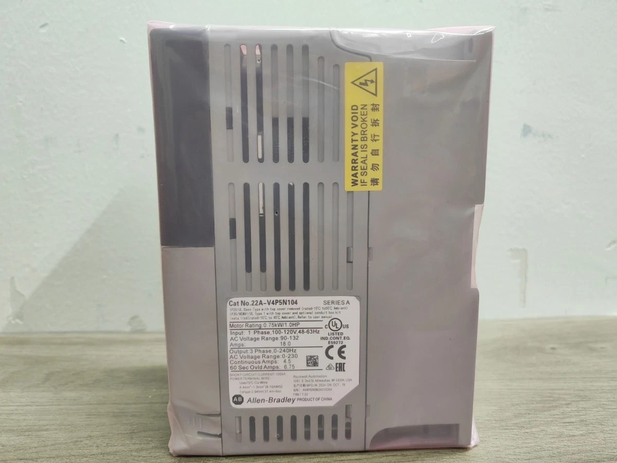 NEW Allen-Bradley 22A-V4P5N104 PowerFlex 4 0.75 kW (1 HP) AC Drive 22AV4P5N104