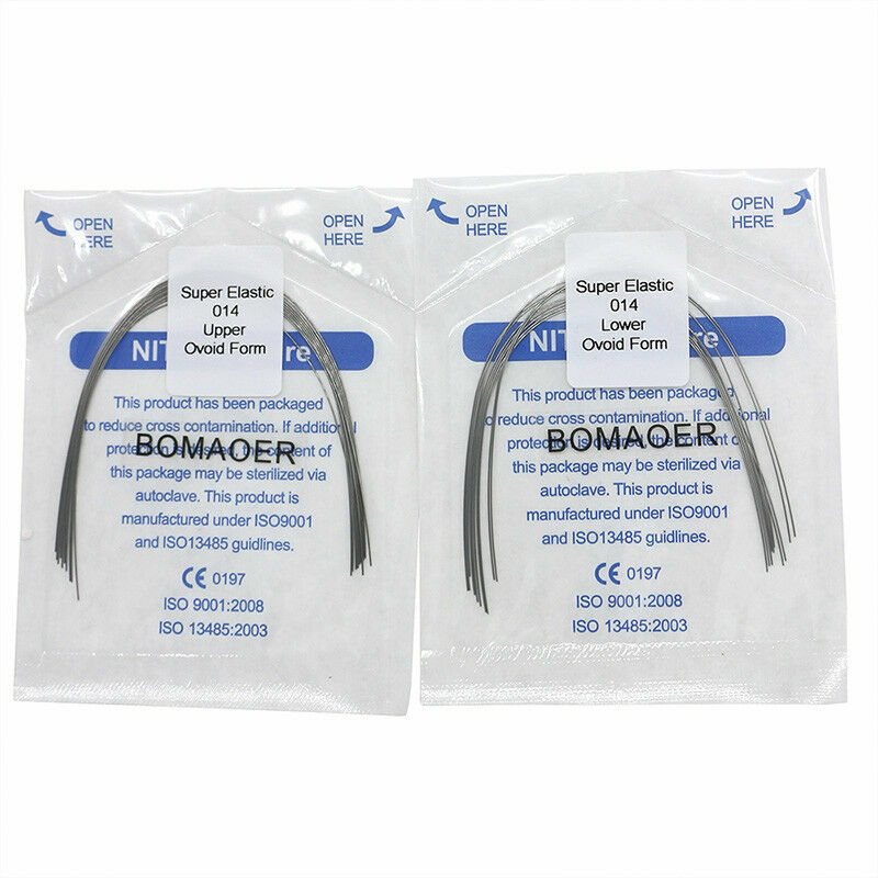 100 X All Size NEW Dental Orthodontic Super Elastic Niti Round Arch Wire Ovoid