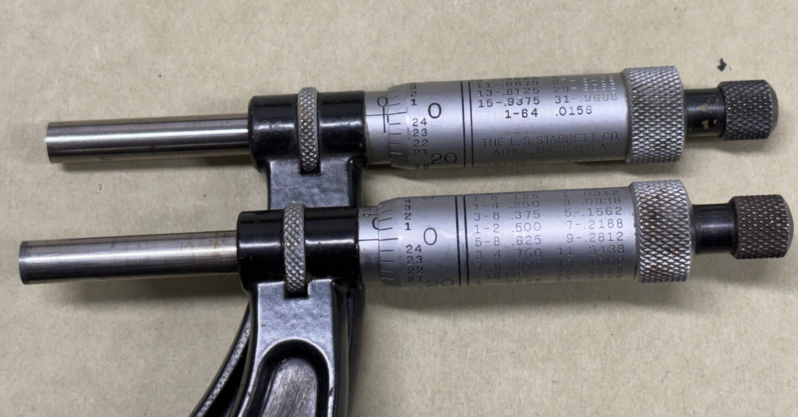 Starrett No. 436 Outside Micrometer Set 0-6″ Machinist Precision Tools USA 6 Pc