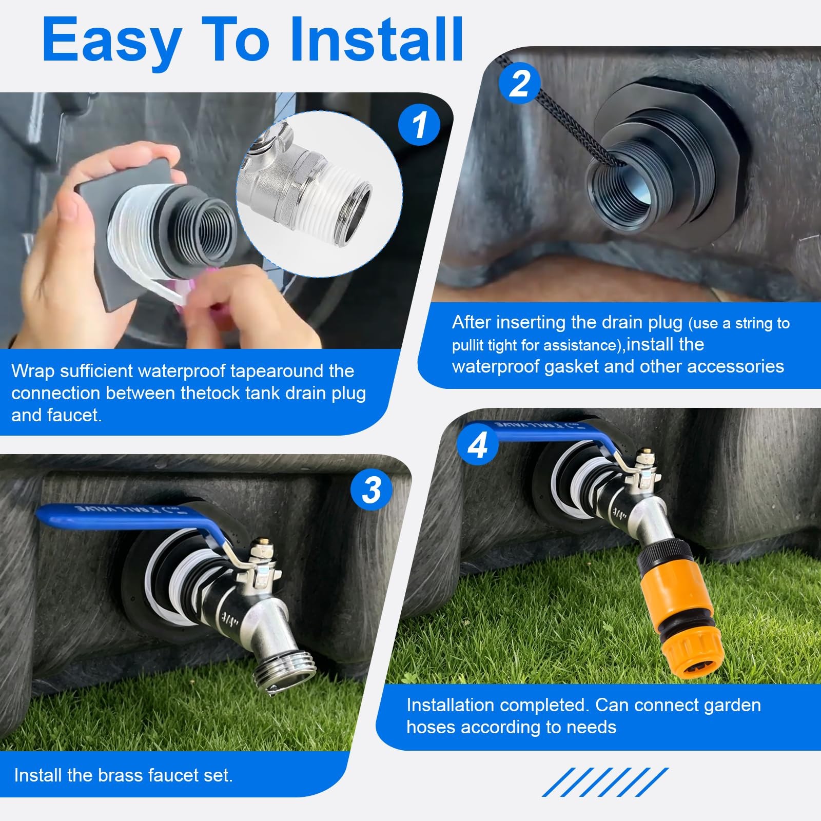 Stock Tank Drain Plug Kit for rubbermaid Stock Tank Drain Plug（for rubbermaid…