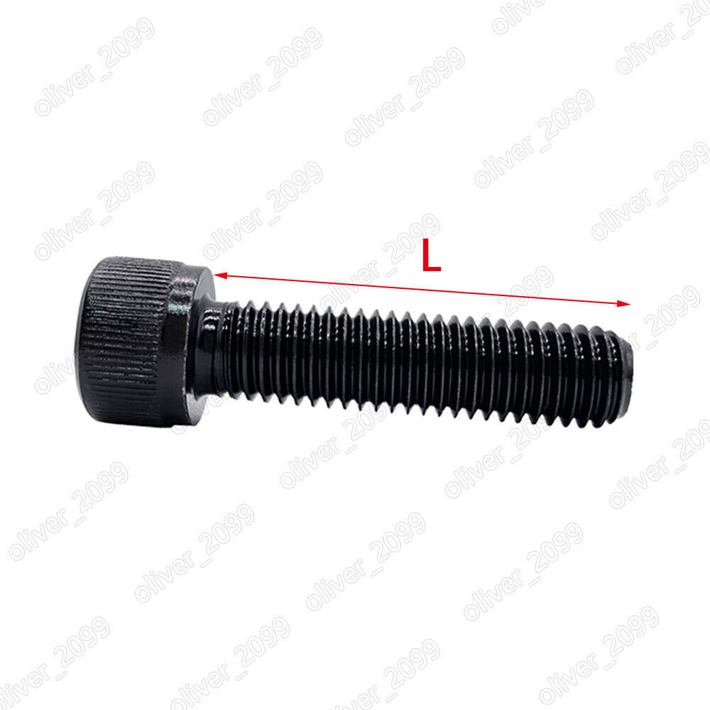 Black 12.9 Steel DIN912 Hex Socket Bolts Cap Head Screws M1.6 M2 M2.5 M3 M4 M5