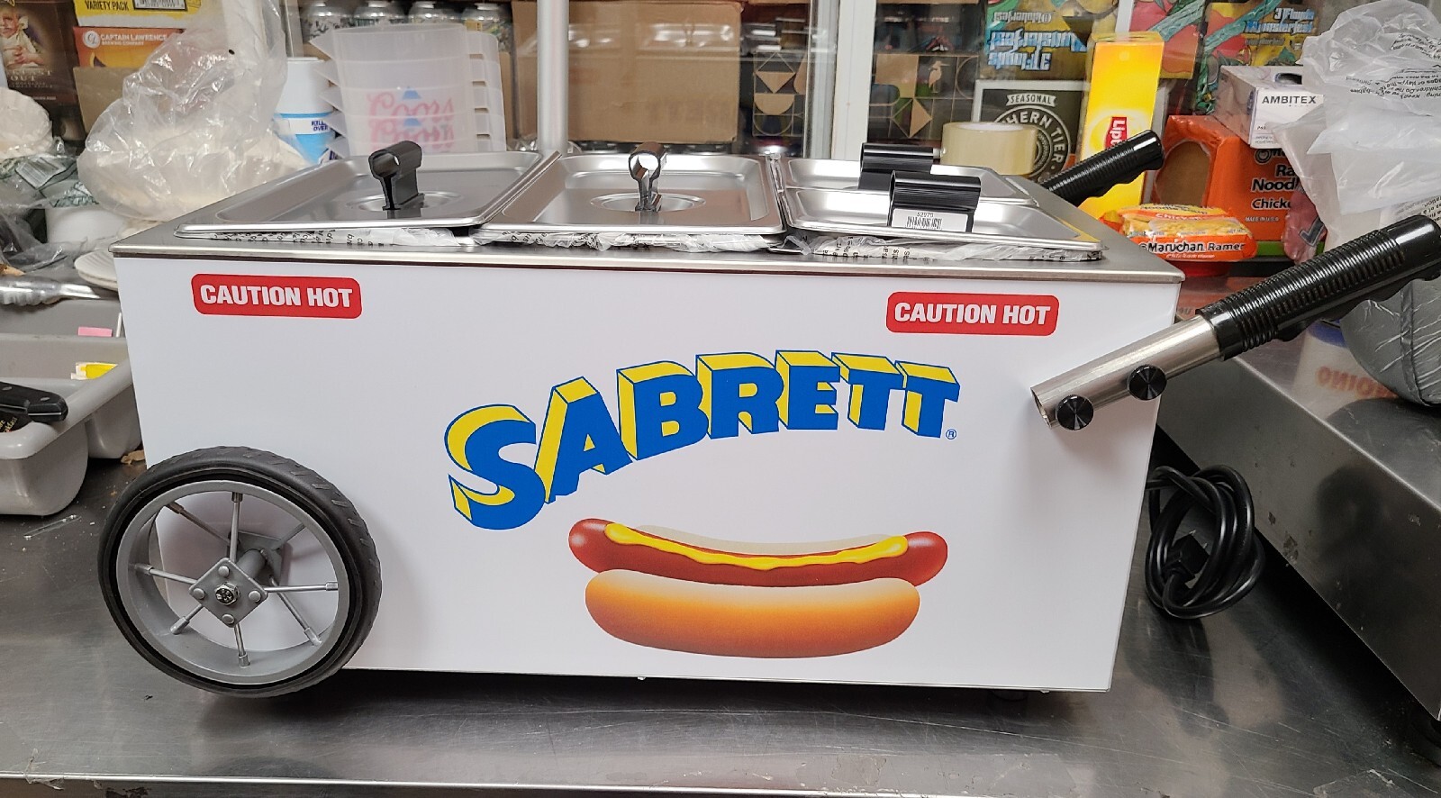 SABRETT HOT DOG TABLE TOP CART NEW FROM AUTH. DEALER NEW YORK
