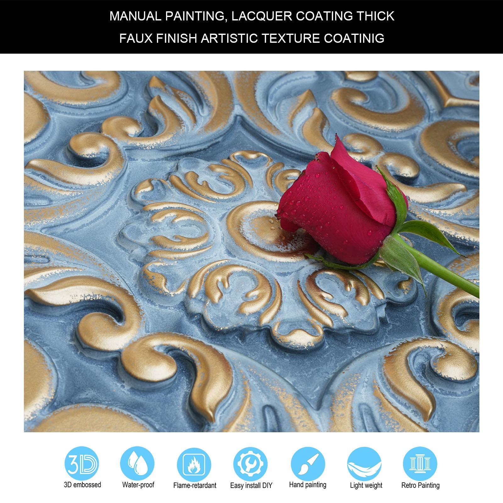 Decorative ceiling tile Emboss interior wall panel for Nightclub PL88 10Pcs