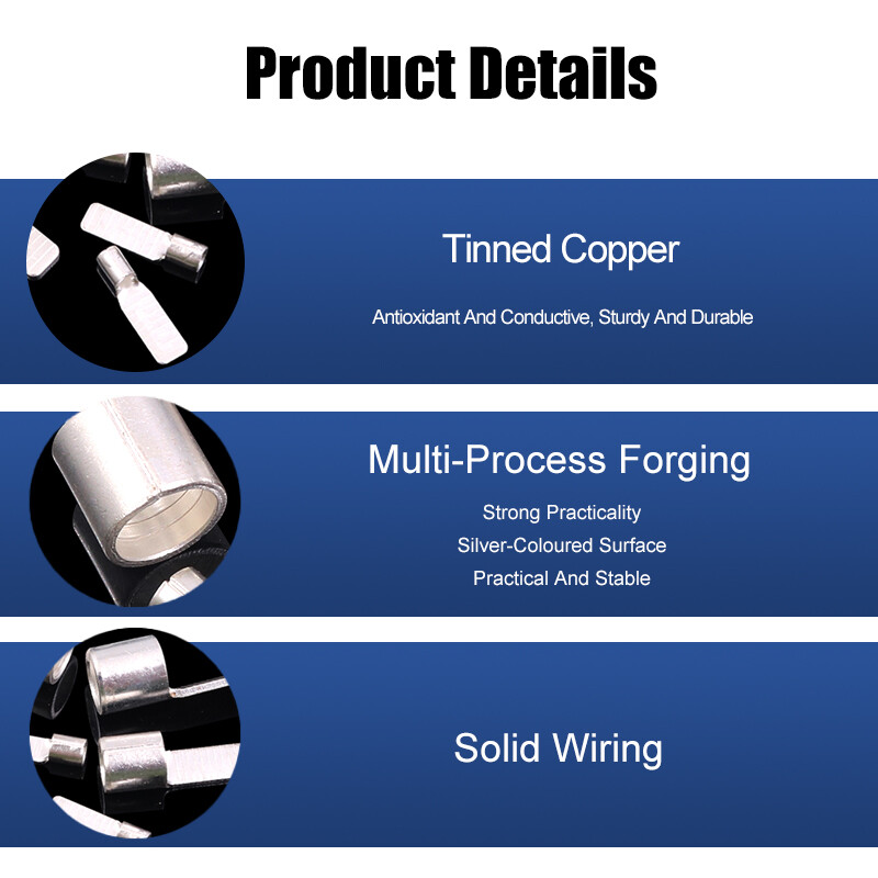 Tinned Copper Pin-Based Crimp Terminals Applicable Wire Diameter 1.5mm²-70mm²