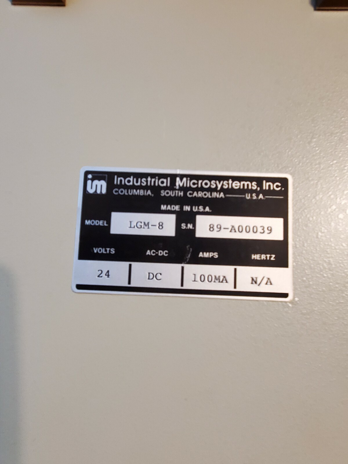 INDUSTRIAL MICROSYSTEMS LGM-8 24V GAUGE CONTROLLER *UH