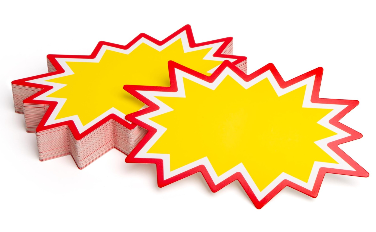 Starburst Price Tags with Stickers 100pcs | Yellow Sale Signs for Retail , Cl…