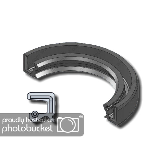 EAI Oil Shaft Rotary Seal 6″x7″x1/2″ TC Double Lip Spring 6.000″x7.000″x0.500″