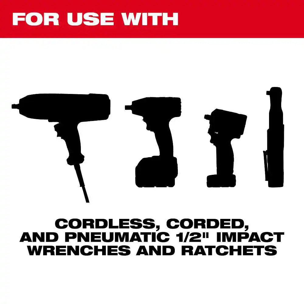 SHOCKWAVE 1/2 In. Drive Sae/Metric 6 Point Impact Socket Set (48-Piece)