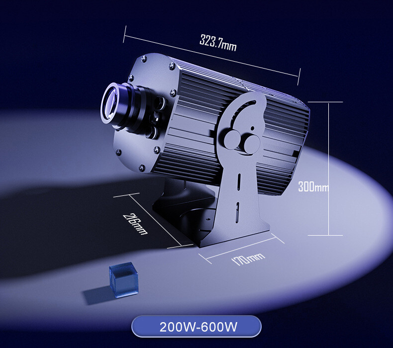 40W-600W Custom 4 Logo Auto-swtich LED Gobo Projector Waterproof AD Store Lights