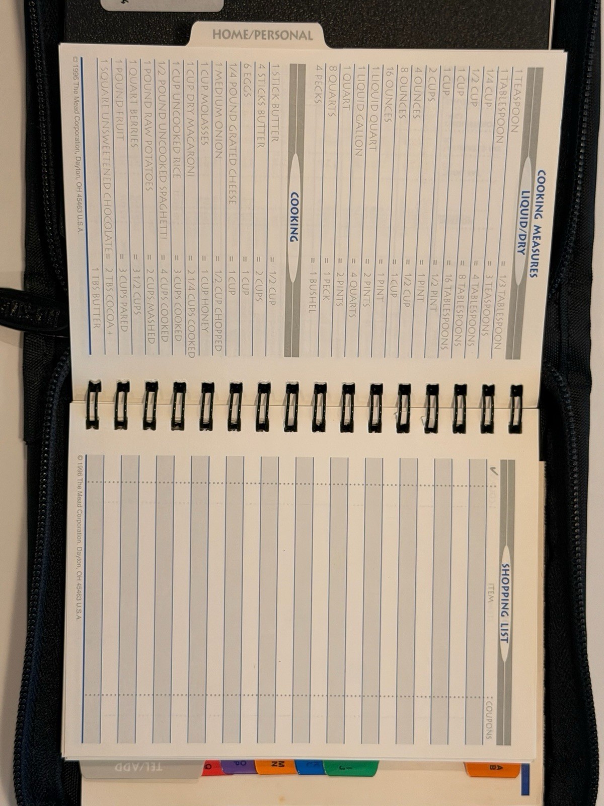 Mead Five Star Mini Fat Little Day Planner Black Vtg 1996 Unused Binder