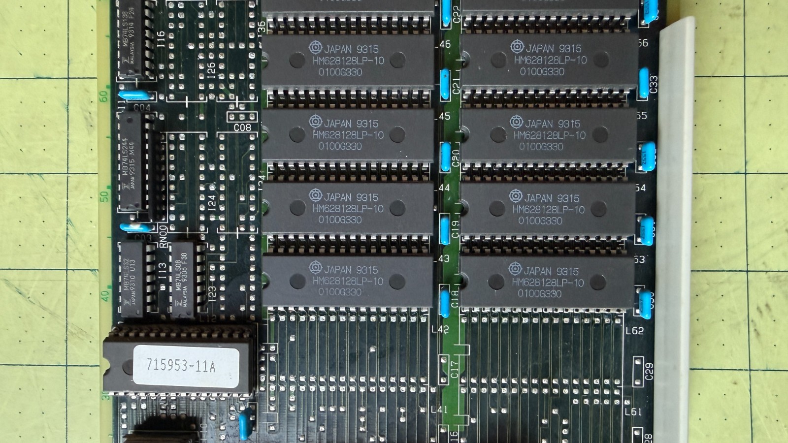 Fujitsu 9600 PBX Memory Card E20B-9518-R151 Circuit Board Vintage Japan PCB