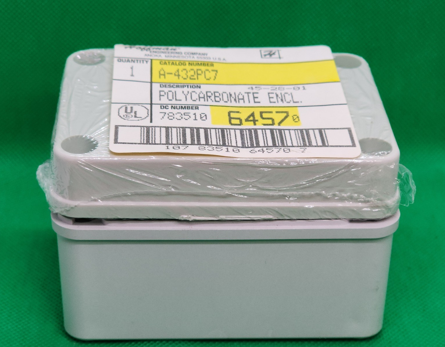 HOFFMAN A-432PC7 NON-METALLIC JUNCTION BOX ENCLOSURE [2WS1-1]