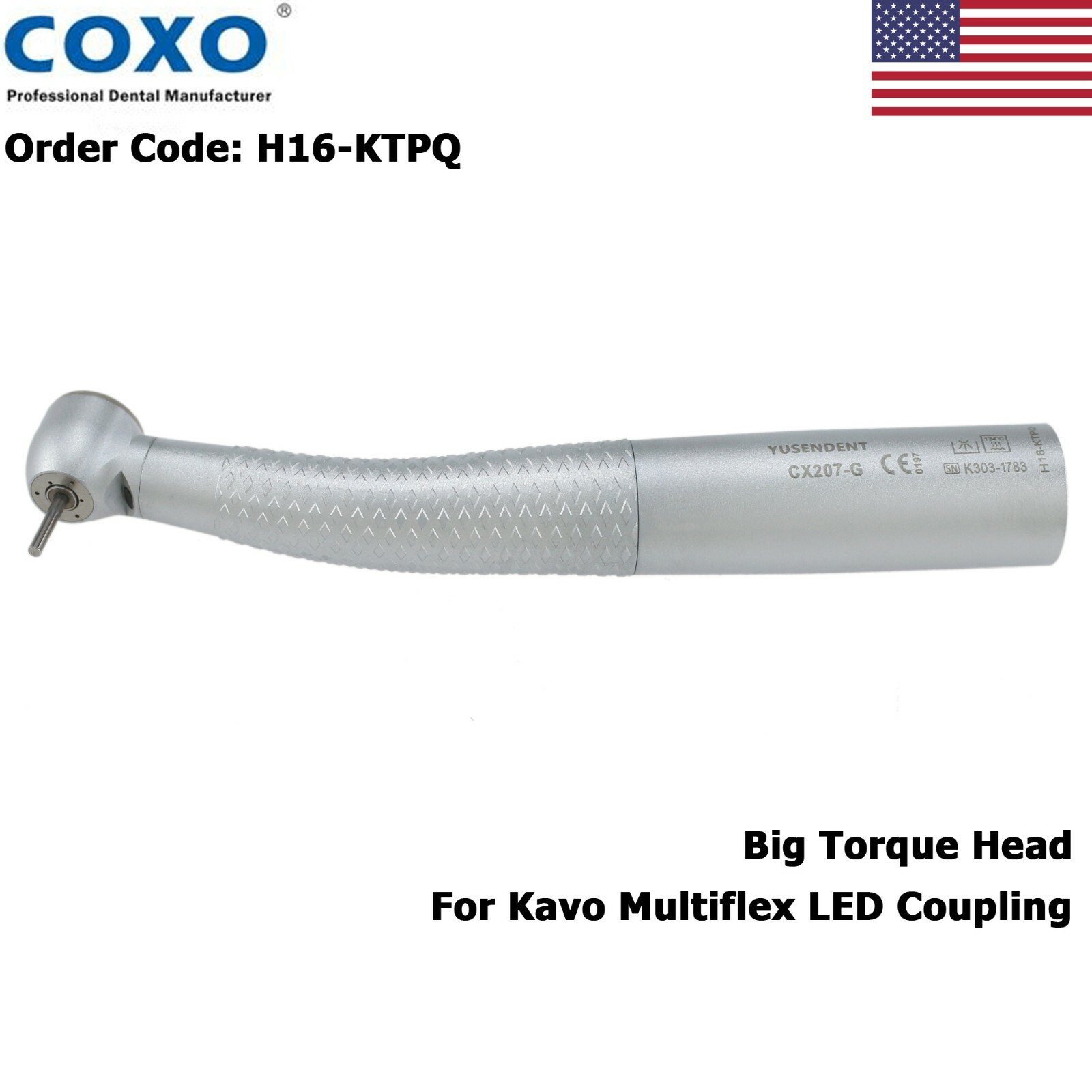 COXO Dental Fiber Optic High Speed Turbine Handpiece For KaVo NSK Coupling