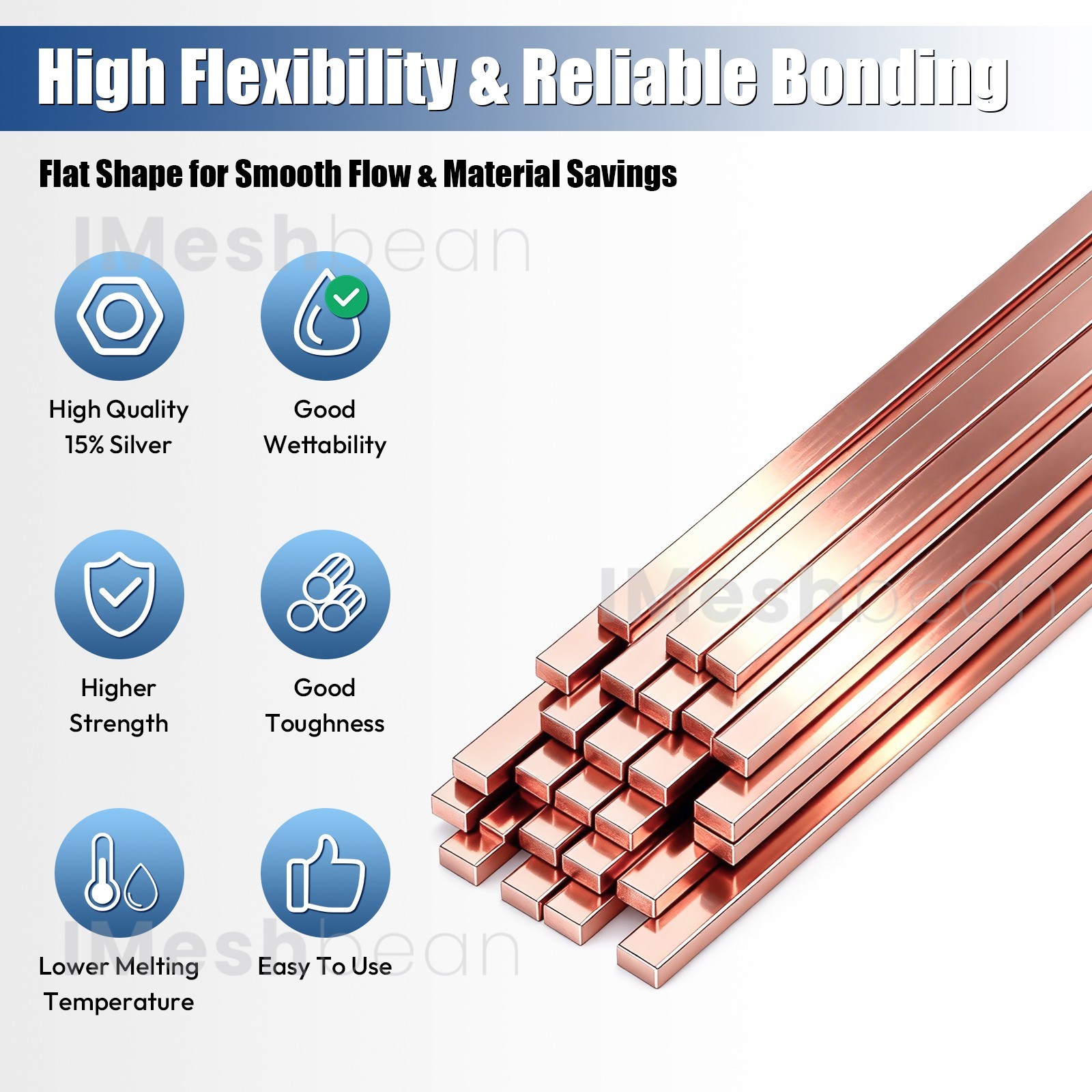 40 Sticks Brazing Rods AWS Bcup-5 15% Silver Solder Phos Copper Brazing Alloys
