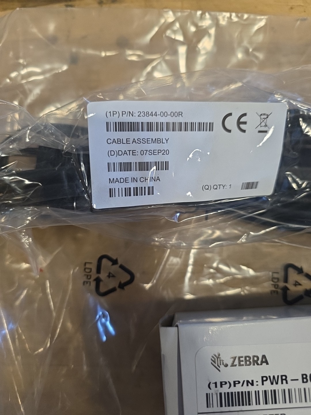 ZEBRA POWER ADAPTER PWR-BGA12V50W0WW W/CBL-DC-388A1-01 CABLE POWER SUPPLY OEM
