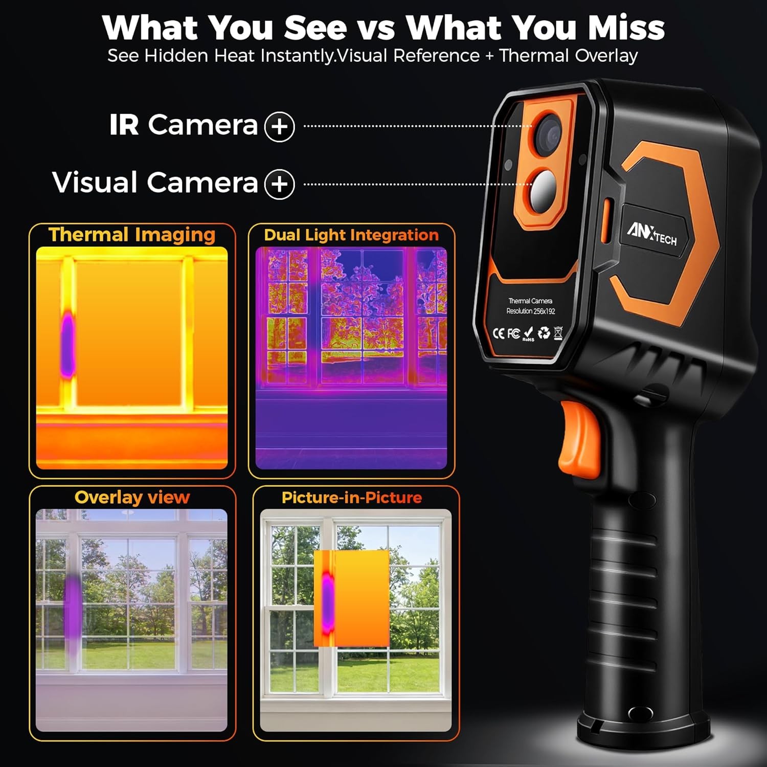 ANXTECH TISR Resolution 512*384 Handheld Infrared Thermal Imager Professional