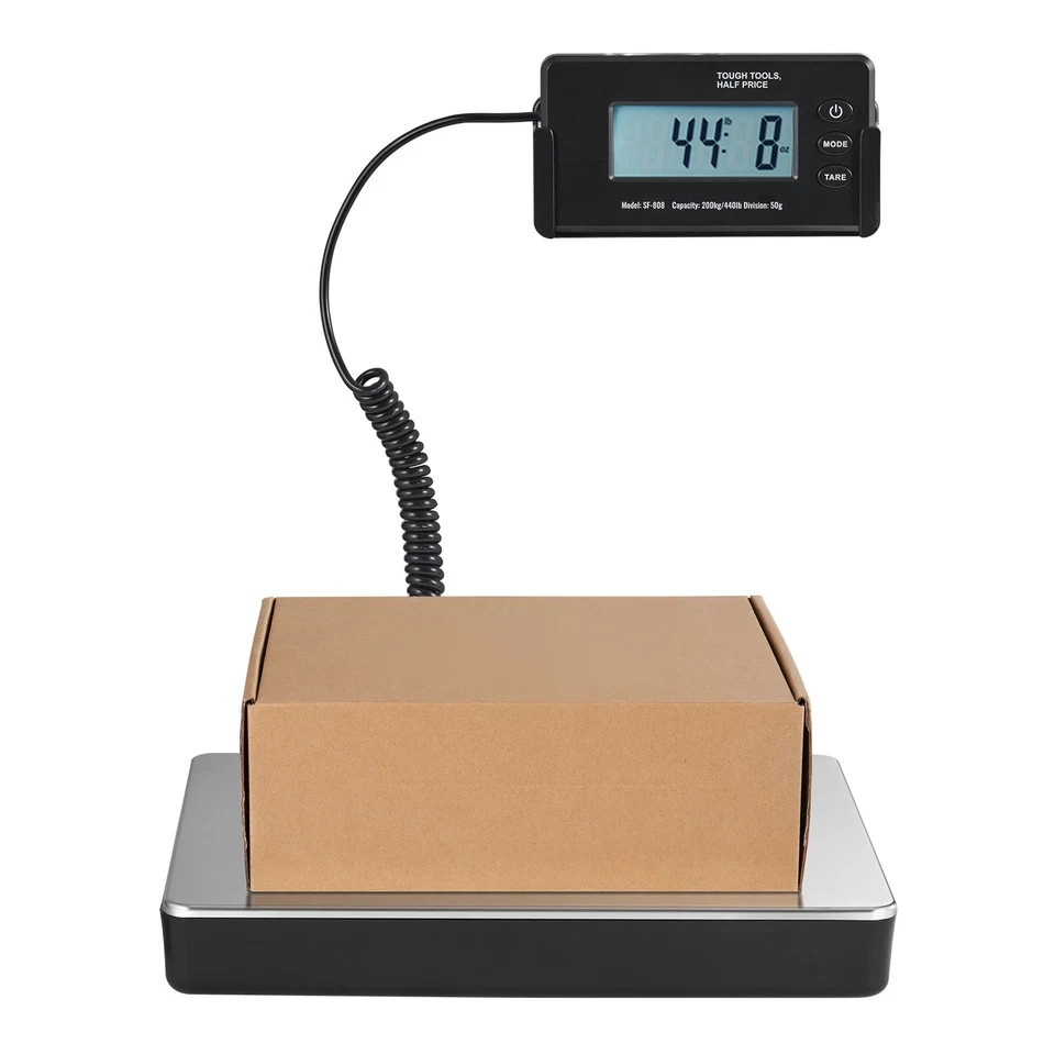 Uimoso Shipping Scale Digital Postal Scale 440 lbs x 1.7 oz. AC/DC Package LCD