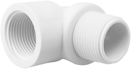 6PCS White 90 degree Street Elbow Coupling 3/4» PVC Male Thread to Female Threa