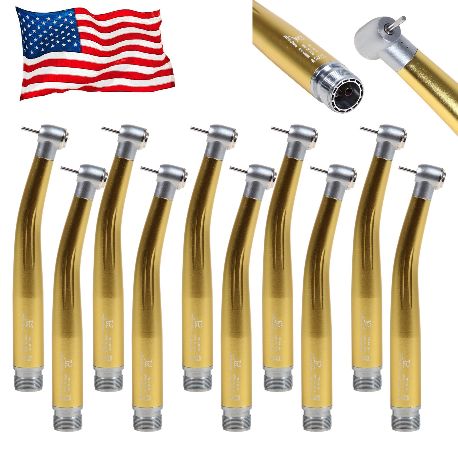 10 NSK Style Dental High Speed Handpiece PANA-MAX Fast Turbine 2 Holes Borden