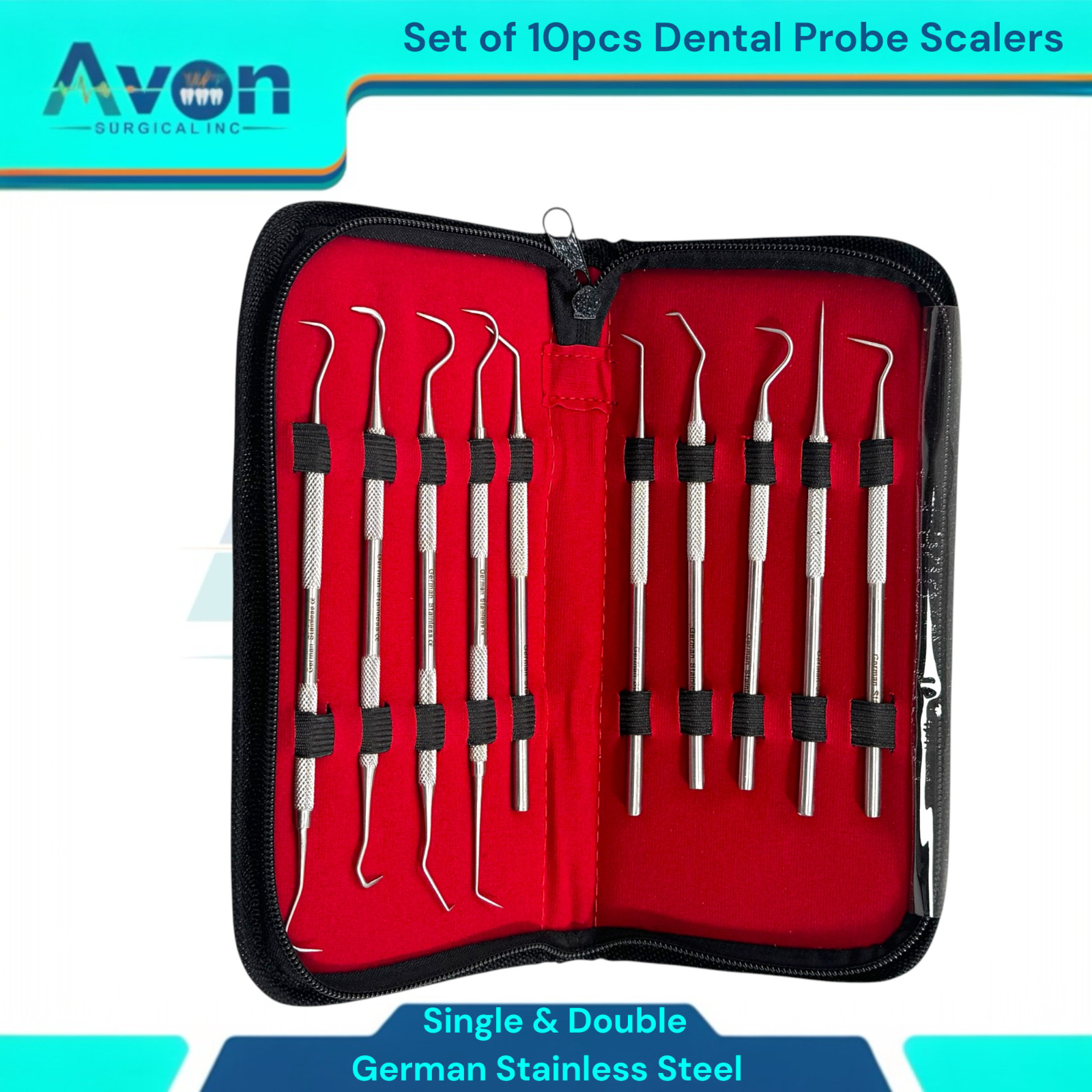 Single & Double Ended Scaler Picks – Precision Dental Hygiene Probes – 10 Pack