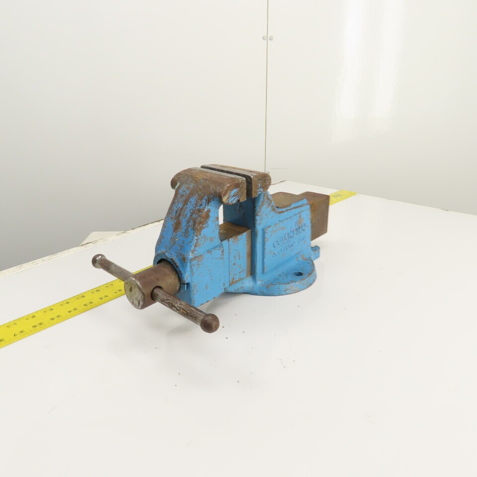 Columbian 4″ Steel Jaw Stationary Machinist Bench Vise 5-3/4″ Open USA Made