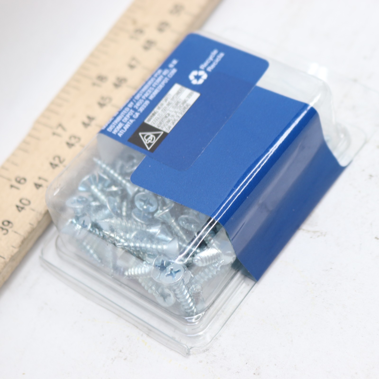 (100-Pk) Everbilt Flat-Head Phillips Drive Wood Screw Zinc-Plated #8 x 3/4