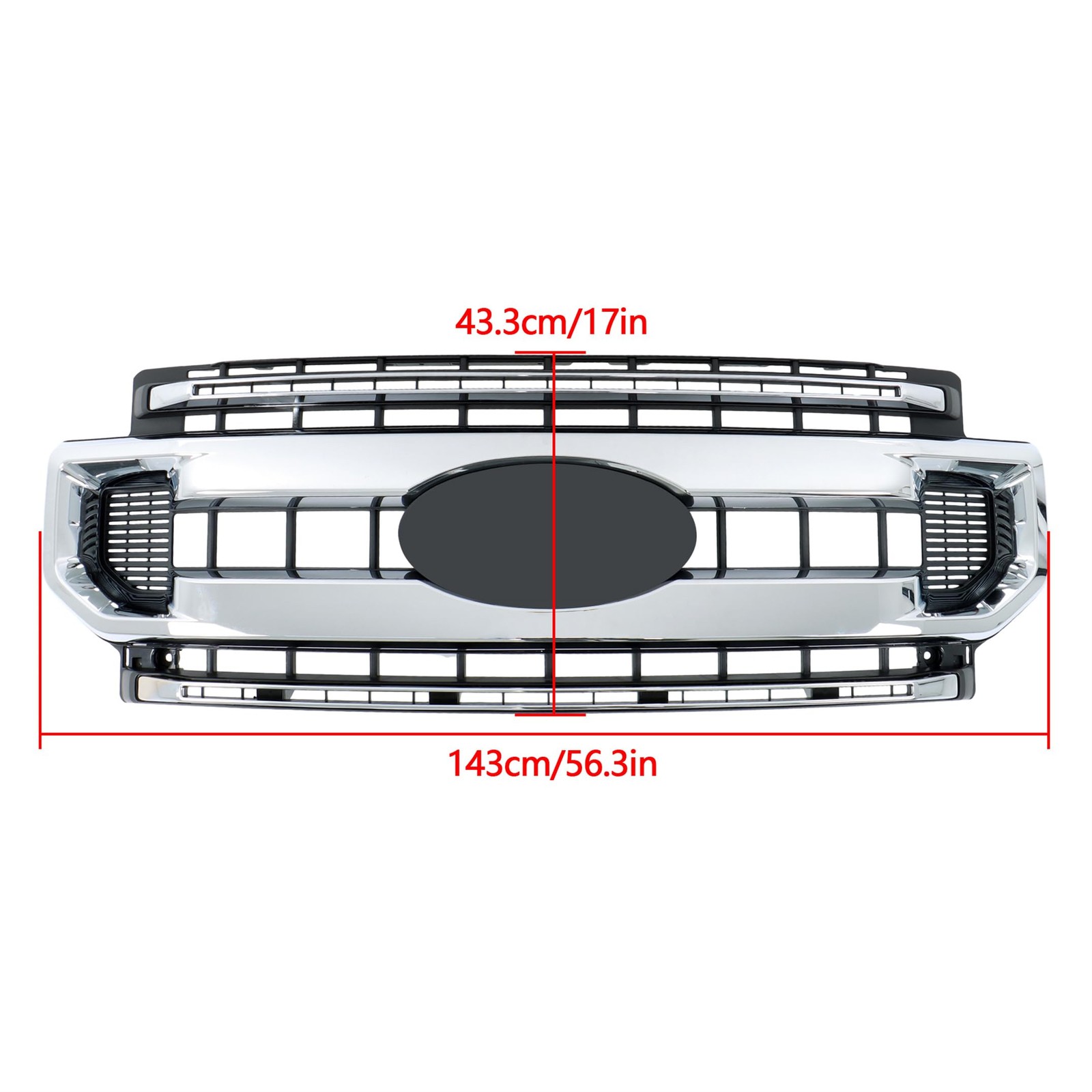 Front Bumper Chrome Grille LC3Z8200BA F-250 F-350 Super Duty 2020 2021 2022
