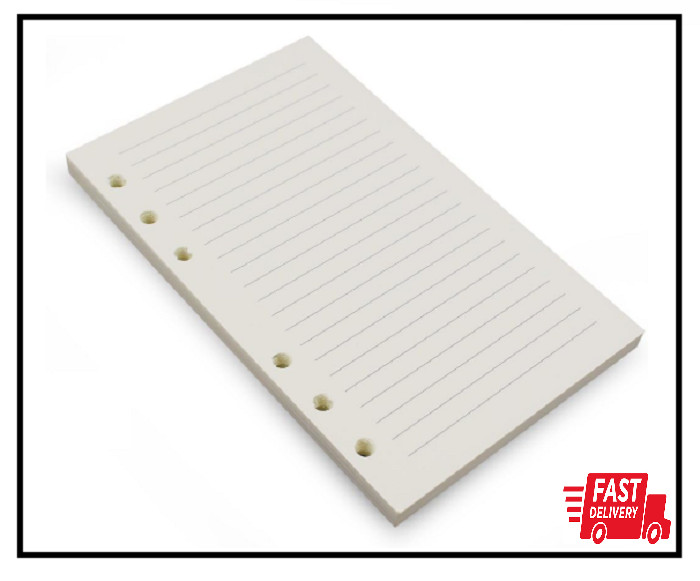 6-Ring A6 Binder/Planner Refill Paper, 6 Hole,6 3/4 x 4 1/8 Inches Refillable