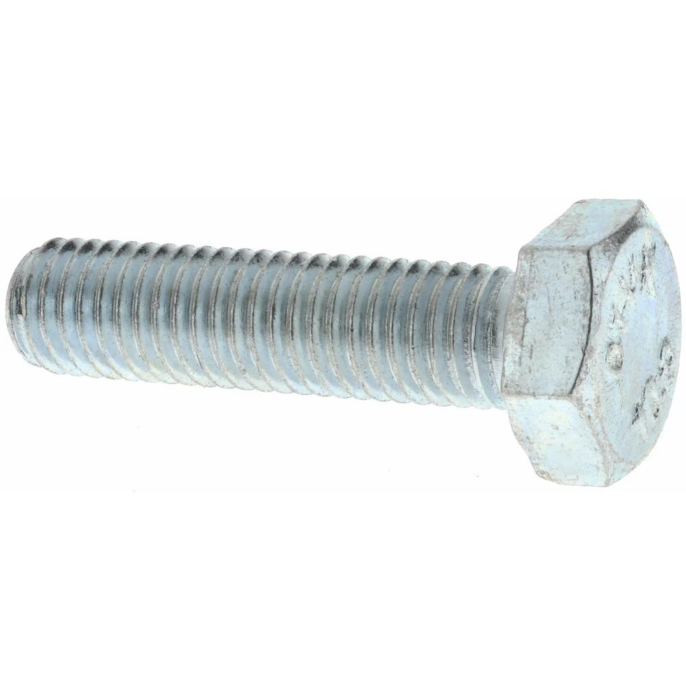 Hex Head Cap Screw: M10x1.5, 40.00 mm Length, Grade 10.9 Steel, Zinc (10 Pack)