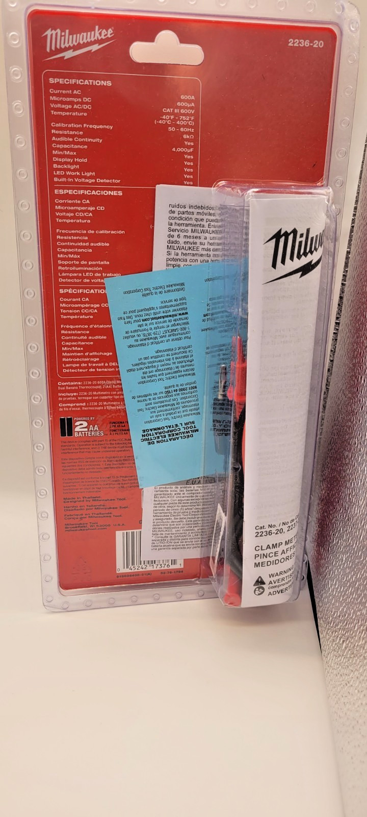 Milwaukee 2236-20 Clamp Meter for HVAC/R – Red